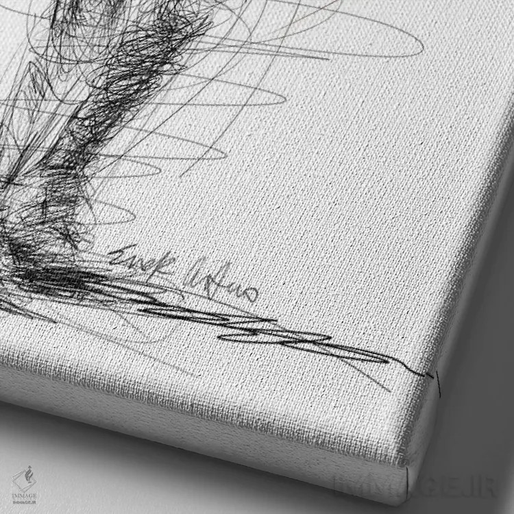 تابلو دکوراتیو غیرواقعی اثر ریک سنتنو - نمای نزدیک بافت بوم