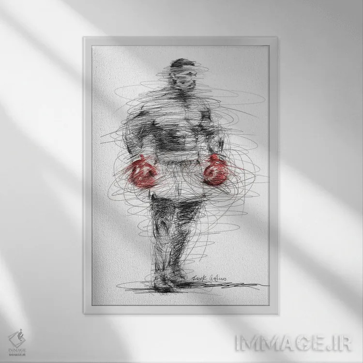 تابلو دکوراتیو غیرواقعی اثر ریک سنتنو - نمای قابدار سفید