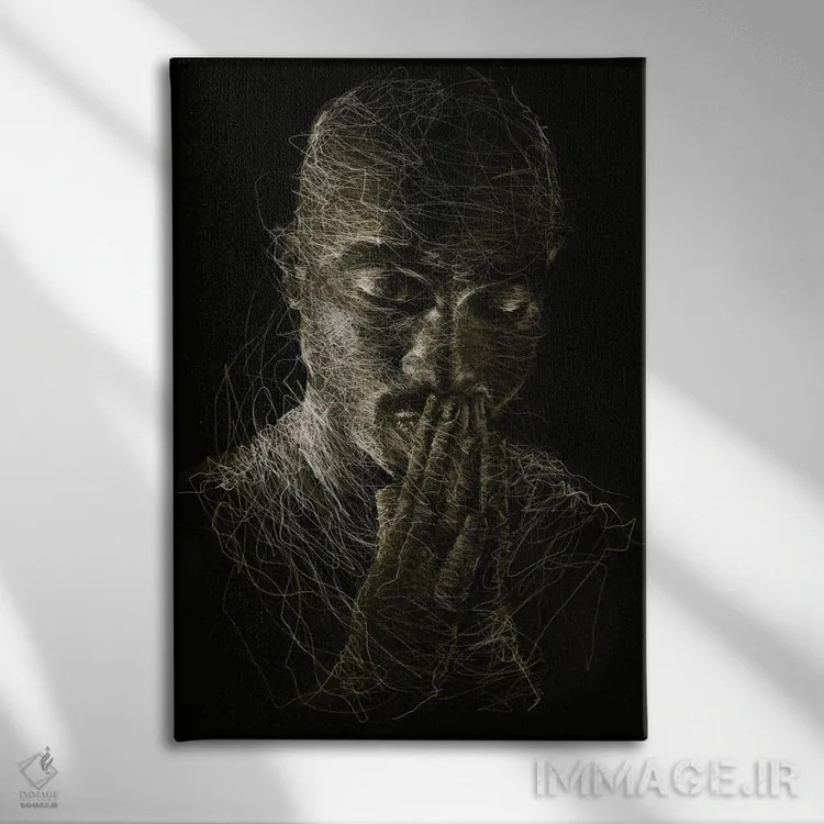 تابلو دکوراتیو توپاک ایکس اثر ریک سنتنو - نمای روبهرو روی دیوار