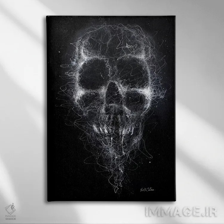 تابلو دکوراتیو تاریکی اثر ریک سنتنو - نمای روبهرو روی دیوار