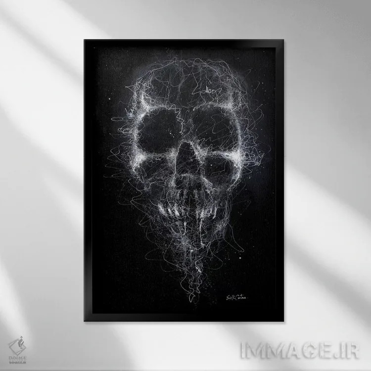 تابلو دکوراتیو تاریکی اثر ریک سنتنو - نمای قابدار مشکی