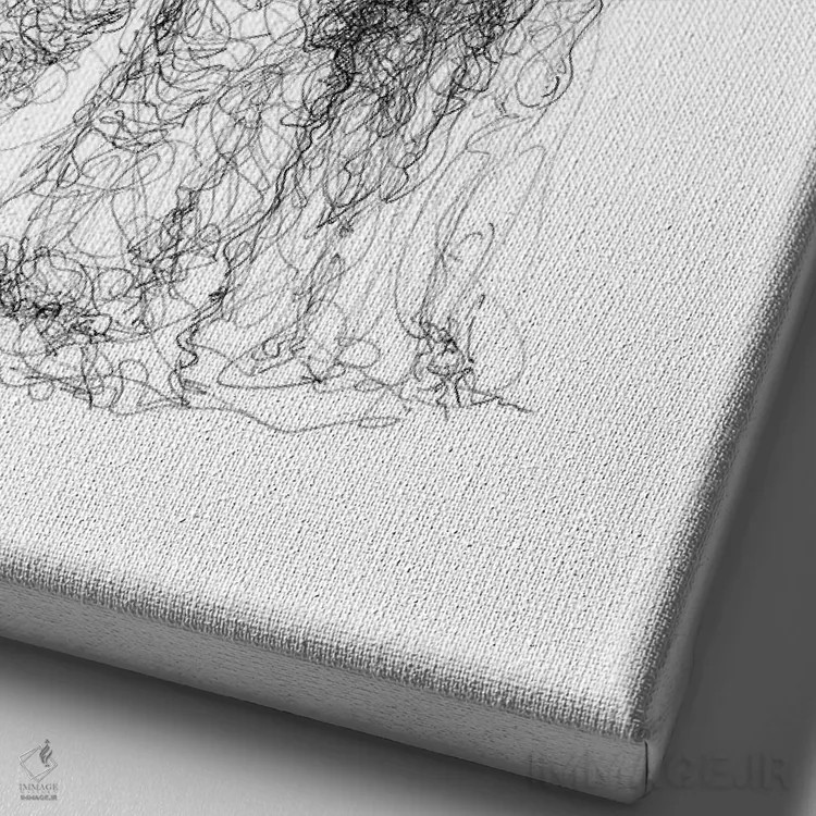 تابلو دکوراتیو فیل اثر ریک سنتنو - نمای نزدیک بافت بوم