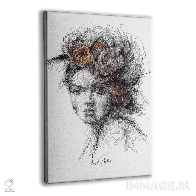 تابلو دکوراتیو اندیشه های گلی II اثر ریک سنتنو - نمای پرسپکتیو محصول