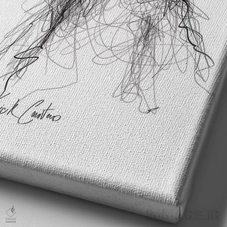 تابلو دکوراتیو اندیشه های گلی II اثر ریک سنتنو - نمای نزدیک بافت بوم