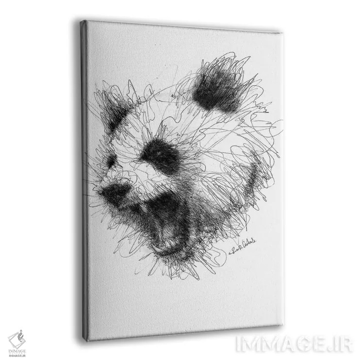 تابلو دکوراتیو پاندای عصبانی اثر ریک سنتنو - نمای پرسپکتیو محصول