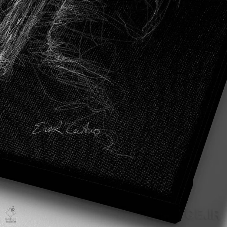 تابلو دکوراتیو جو هندرسون اثر ریک سنتنو - نمای نزدیک بافت بوم