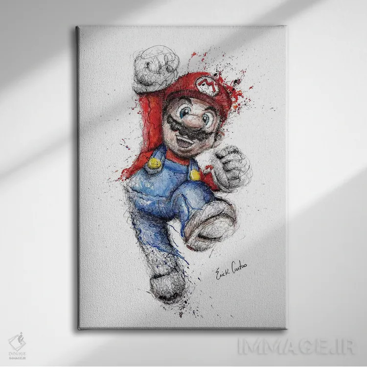 تابلو دکوراتیو ماریو اثر ریک سنتنو - نمای روبهرو روی دیوار