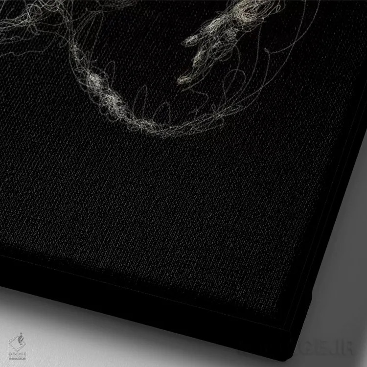 تابلو دکوراتیو طلای نجومی اثر ریک سنتنو - نمای نزدیک بافت بوم