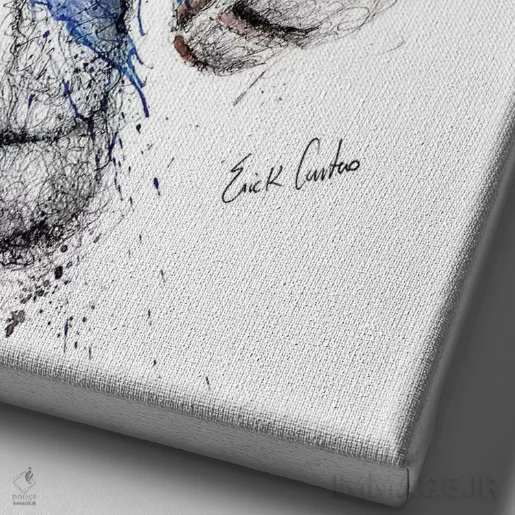 تابلو دکوراتیو ماریو اثر ریک سنتنو - نمای نزدیک بافت بوم