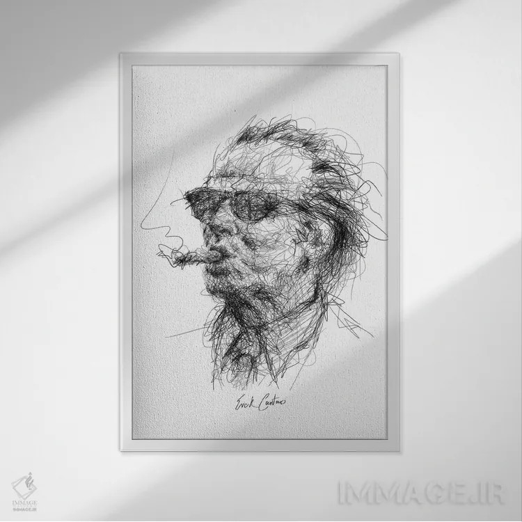 تابلو دکوراتیو جک اثر ریک سنتنو - نمای قابدار سفید