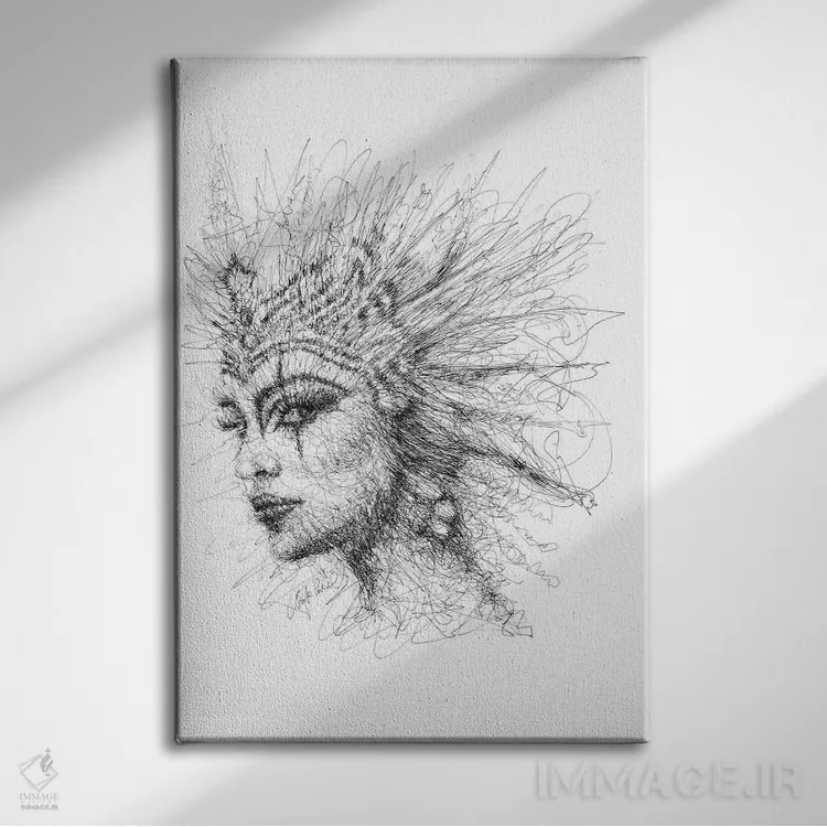 تابلو دکوراتیو آوانگارد اثر ریک سنتنو - نمای روبهرو روی دیوار