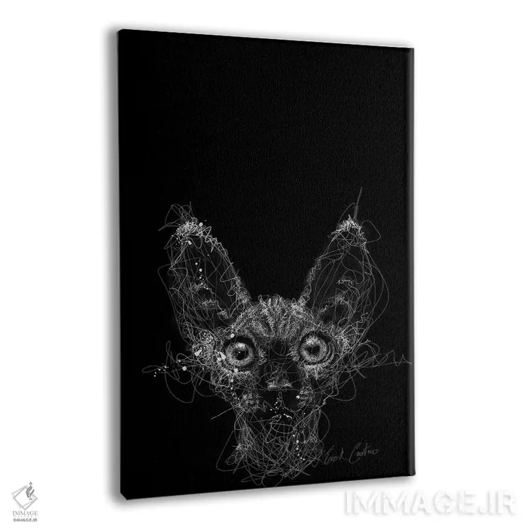 تابلو دکوراتیو شب گربه اثر ریک سنتنو - نمای پرسپکتیو محصول