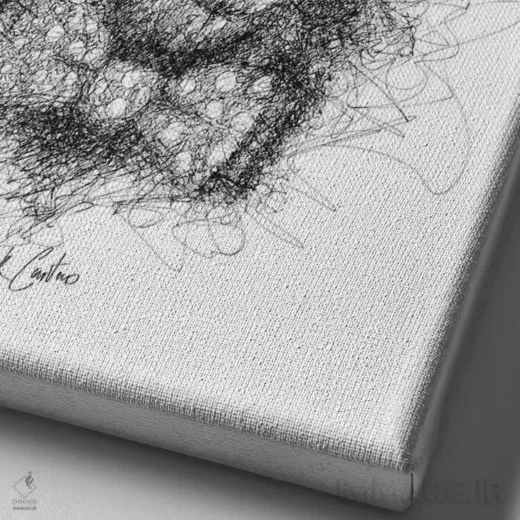 تابلو دکوراتیو هوشمندی اثر ریک سنتنو - نمای نزدیک بافت بوم