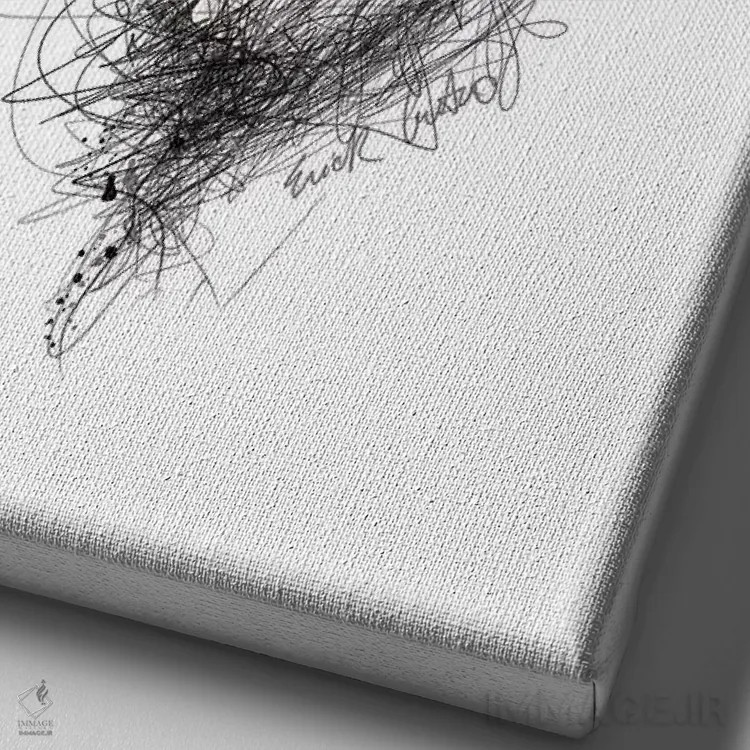 تابلو دکوراتیو دود اثر ریک سنتنو - نمای نزدیک بافت بوم