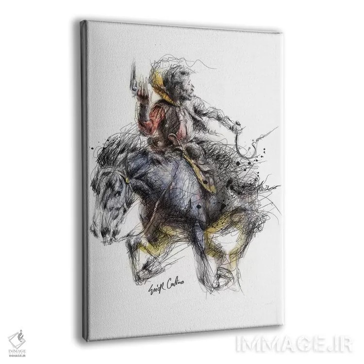 تابلو دکوراتیو کابوی اثر ریک سنتنو - نمای پرسپکتیو محصول