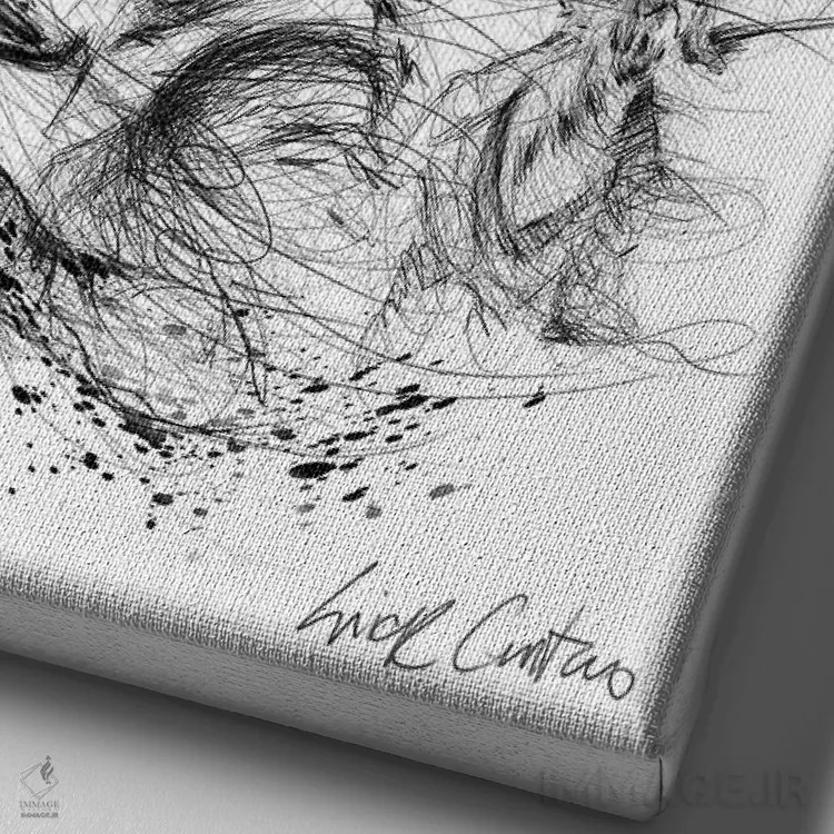 تابلو دکوراتیو گیم آو ترونز اثر ریک سنتنو - نمای نزدیک بافت بوم