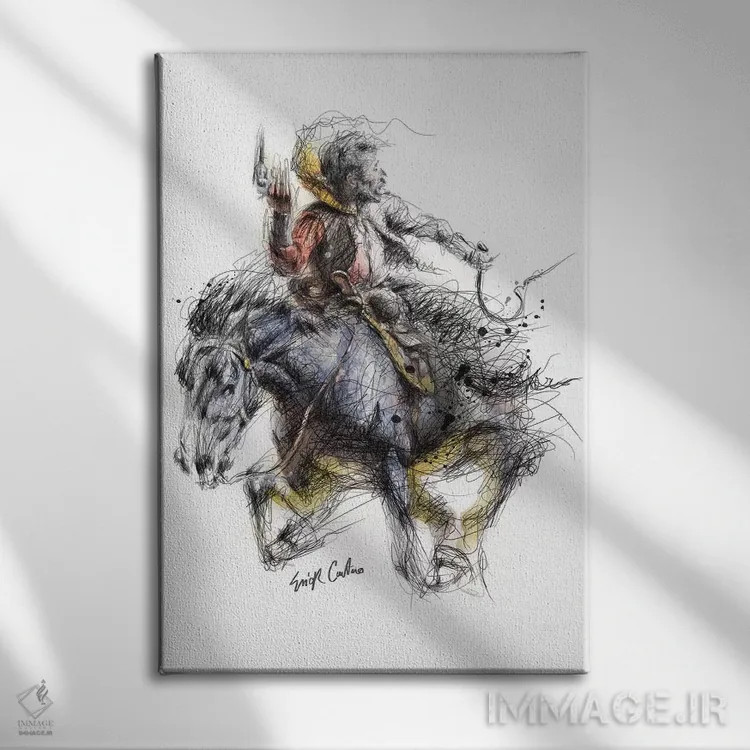 تابلو دکوراتیو کابوی اثر ریک سنتنو - نمای روبهرو روی دیوار