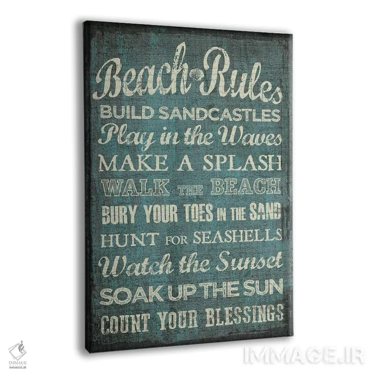 تابلو دکوراتیو قوانین ساحلی اثر ارین کلارک - نمای پرسپکتیو محصول