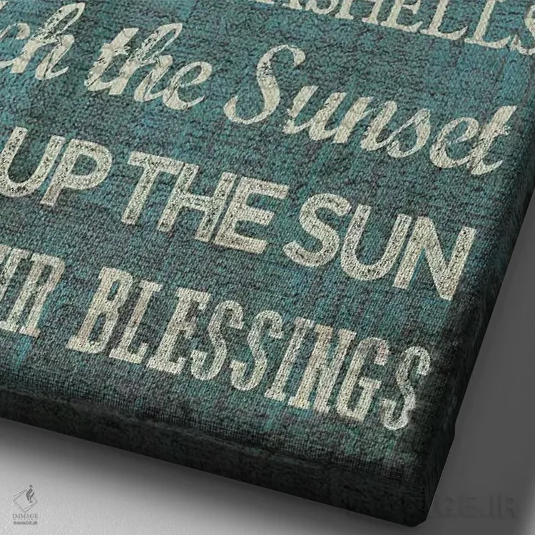 تابلو دکوراتیو قوانین ساحلی اثر ارین کلارک - نمای نزدیک بافت بوم