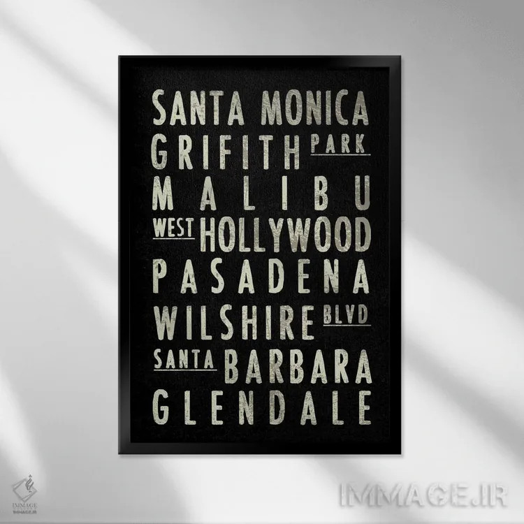 تابلو دکوراتیو ال ای اثر ارین کلارک - نمای قابدار مشکی