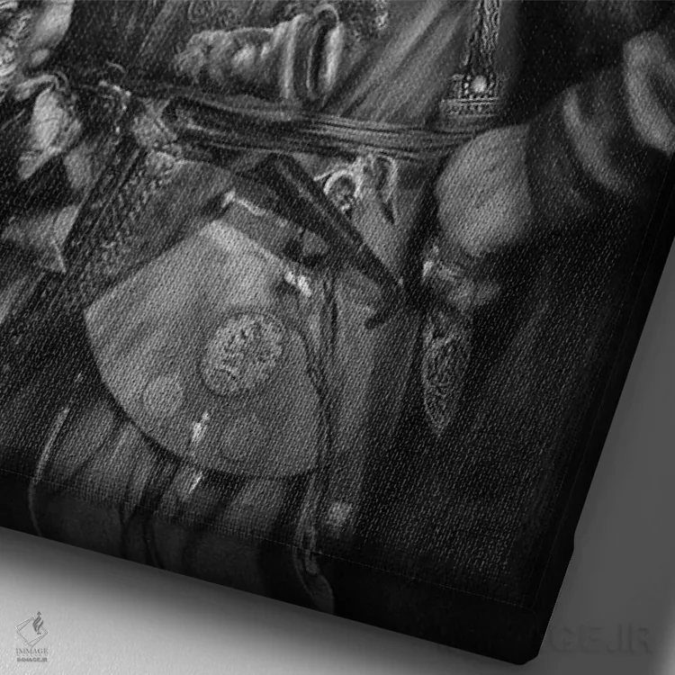 تابلو دکوراتیو مایستر آسیم اوموری اثر جف اچواریا - نمای نزدیک بافت بوم