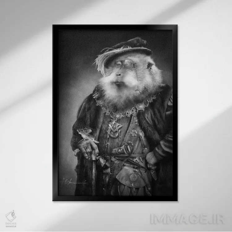 تابلو دکوراتیو مایستر آسیم اوموری اثر جف اچواریا - نمای قابدار مشکی