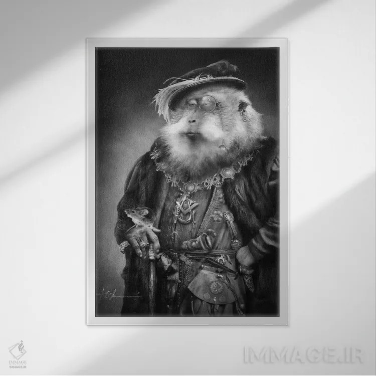 تابلو دکوراتیو مایستر آسیم اوموری اثر جف اچواریا - نمای قابدار سفید