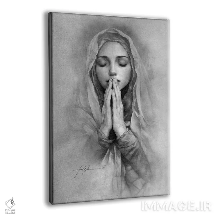 تابلو دکوراتیو مریم در حال دعا کردن اثر جف اچواریا - نمای پرسپکتیو محصول