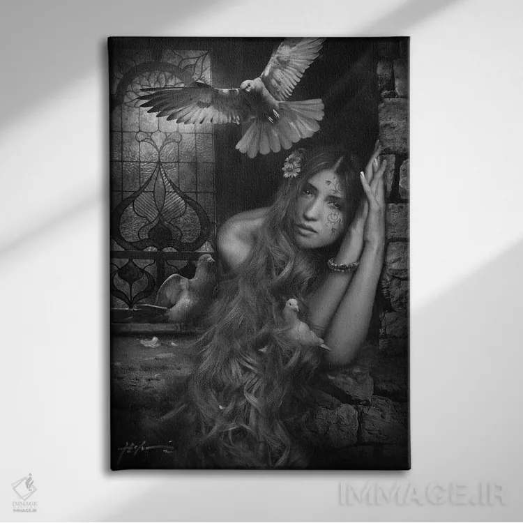 تابلو دکوراتیو راپونزل اثر جف اچواریا - نمای روبهرو روی دیوار
