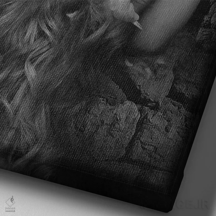 تابلو دکوراتیو راپونزل اثر جف اچواریا - نمای نزدیک بافت بوم