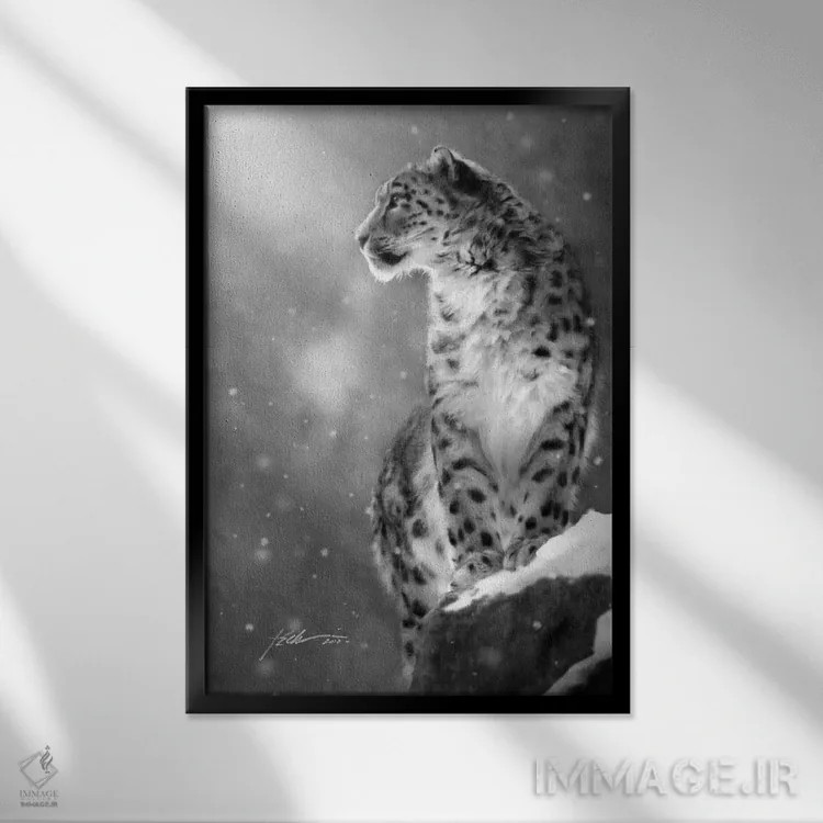 تابلو دکوراتیو بر لبه اثر جف اچواریا - نمای قابدار مشکی