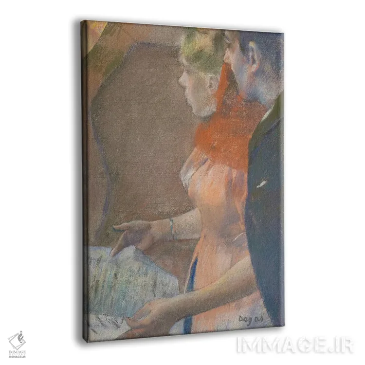 تابلو کلاسیک پشت صحنه، حدود ۱۸۸۲-۱۸۸۵ اثر ادگار دگا - نمای پرسپکتیو محصول