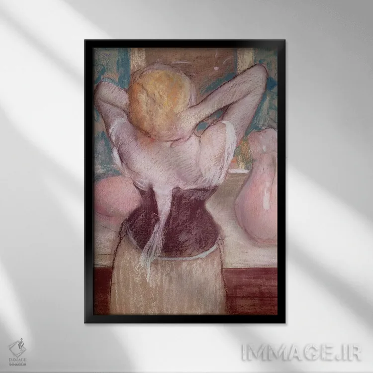 تابلو کلاسیک آرایشگاه اثر ادگار دگا - نمای قابدار مشکی