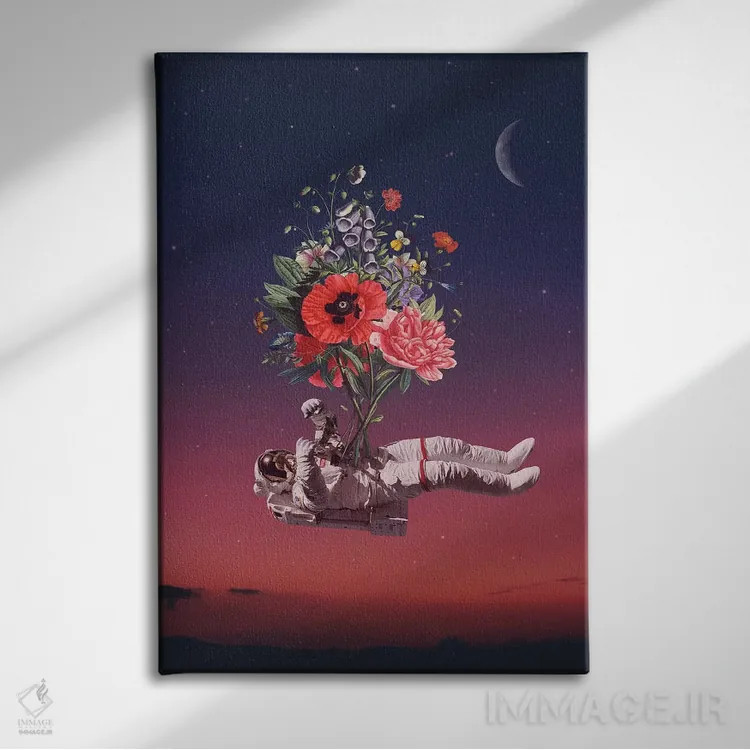 تابلو دکوراتیو شکوفایی زندگی اثر انکل دیکا - نمای روبهرو روی دیوار