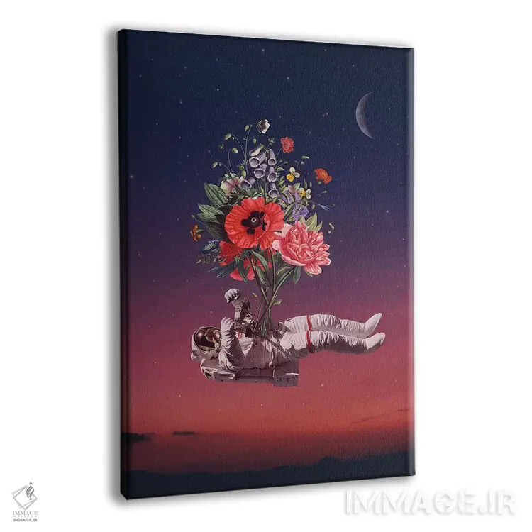 تابلو دکوراتیو شکوفایی زندگی اثر انکل دیکا - نمای پرسپکتیو محصول