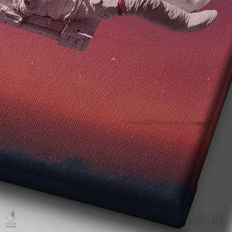 تابلو دکوراتیو شکوفایی زندگی اثر انکل دیکا - نمای نزدیک بافت بوم