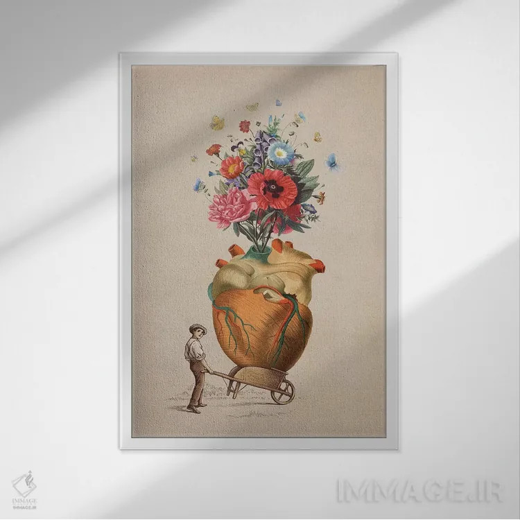 تابلو دکوراتیو هدیه ای برای تو اثر انکل دیکا - نمای قابدار سفید