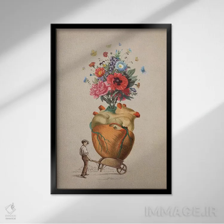 تابلو دکوراتیو هدیه ای برای تو اثر انکل دیکا - نمای قابدار مشکی