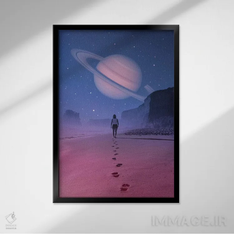 تابلو دکوراتیو نگاهی به یک رویا اثر انکل دیکا - نمای قابدار مشکی