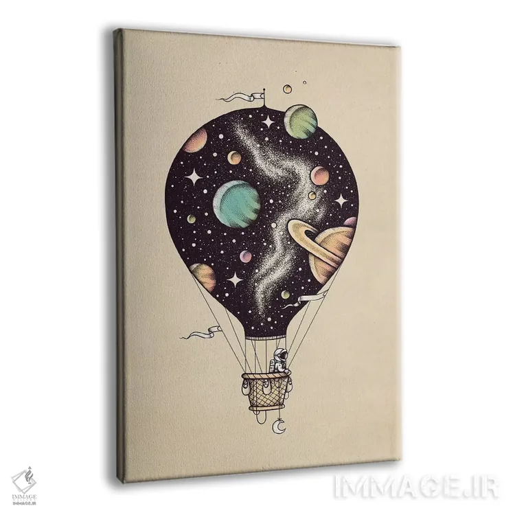 تابلو دکوراتیو سفر میان ستاره ای اثر انکل دیکا - نمای پرسپکتیو محصول