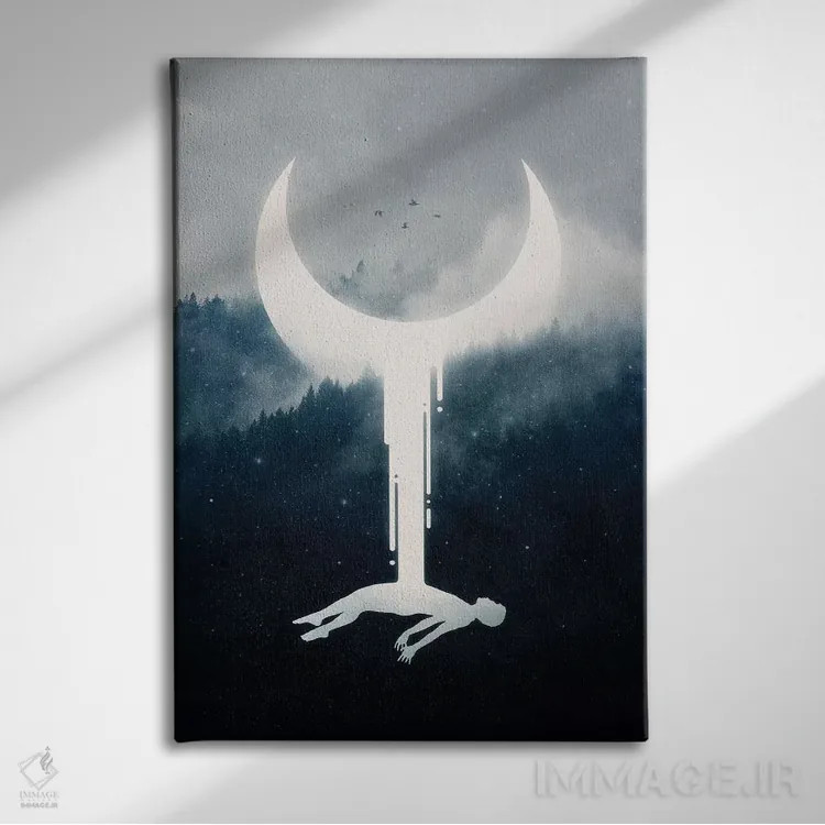 تابلو دکوراتیو نورافشانی اثر انکل دیکا - نمای روبهرو روی دیوار