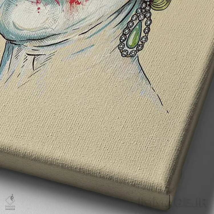 تابلو دکوراتیو خدا شرور را حفظ کند اثر انکل دیکا - نمای نزدیک بافت بوم