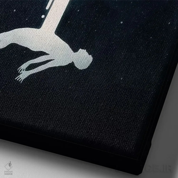 تابلو دکوراتیو نورافشانی اثر انکل دیکا - نمای نزدیک بافت بوم