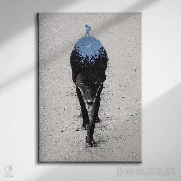 تابلو دکوراتیو درون جنگل اثر انکل دیکا - نمای روبهرو روی دیوار