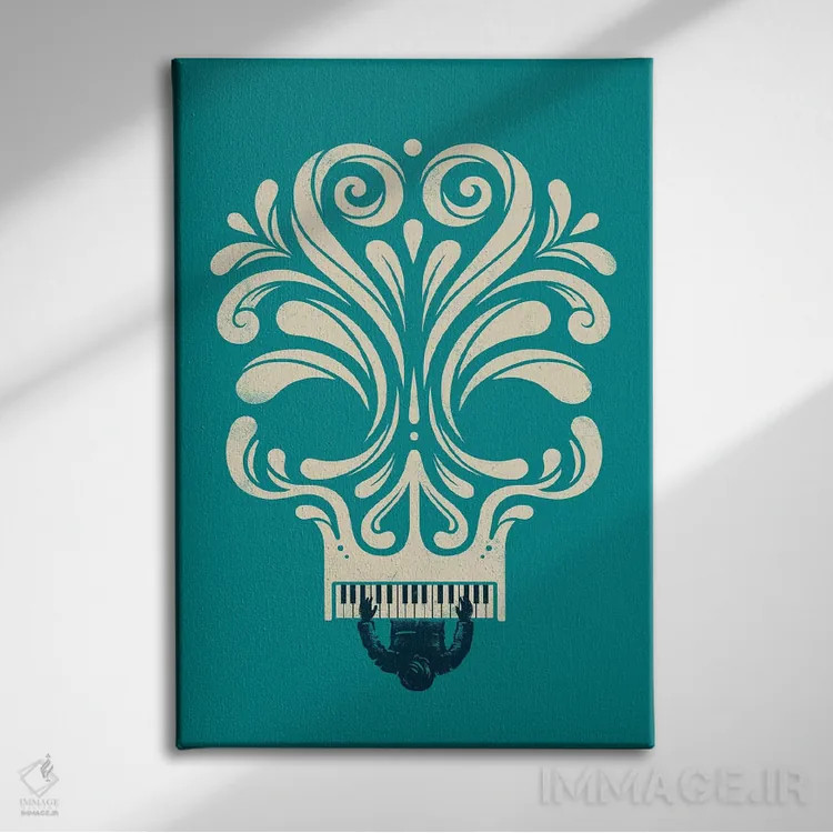 تابلو دکوراتیو آهنگ کشنده ۴ اثر انکل دیکا - نمای روبهرو روی دیوار
