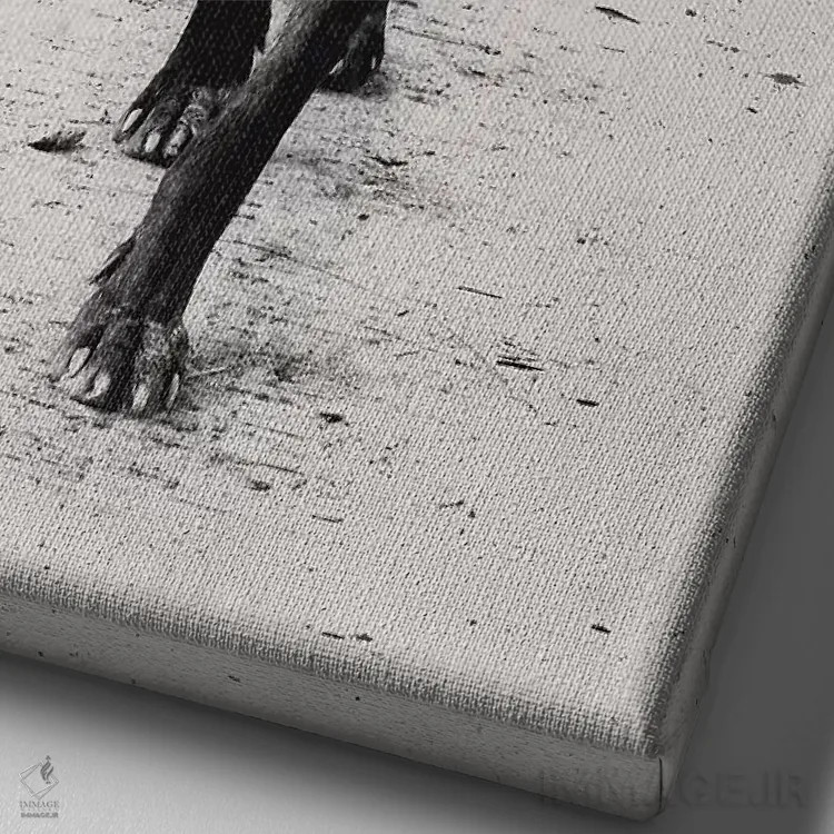 تابلو دکوراتیو درون جنگل اثر انکل دیکا - نمای نزدیک بافت بوم