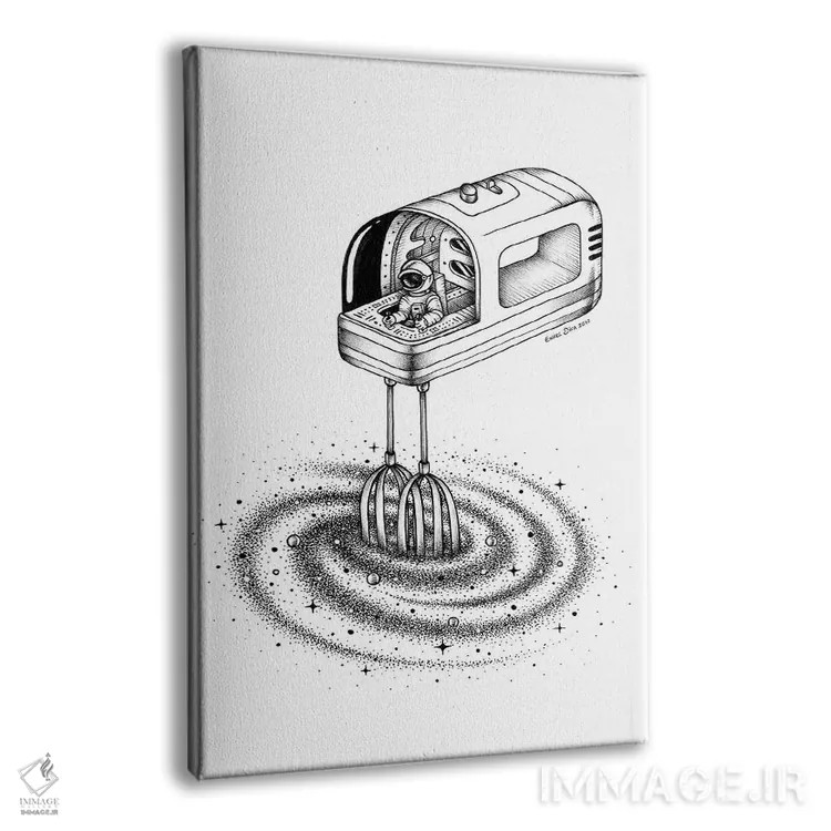 تابلو دکوراتیو ترکیب کن ۱ اثر انکل دیکا - نمای پرسپکتیو محصول