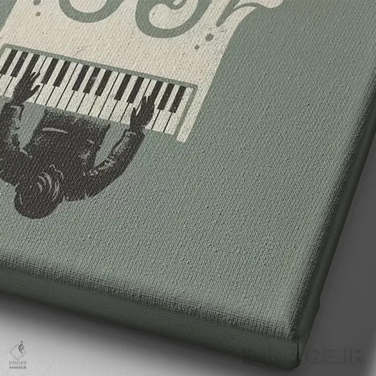 تابلو دکوراتیو آهنگ کشنده ۲ اثر انکل دیکا - نمای نزدیک بافت بوم