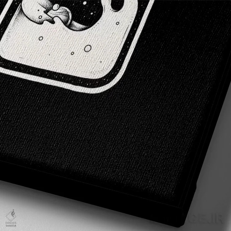 تابلو دکوراتیو راه شیری اثر انکل دیکا - نمای نزدیک بافت بوم