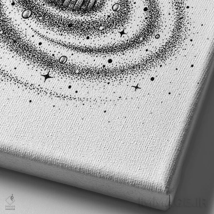 تابلو دکوراتیو ترکیب کن ۱ اثر انکل دیکا - نمای نزدیک بافت بوم